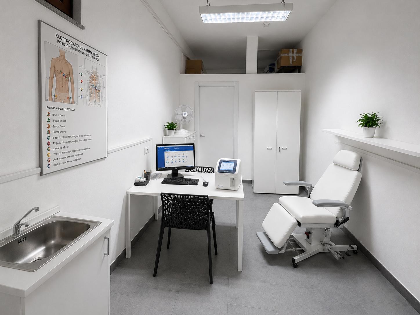 Locale dedicato alla telemedicina della Farmacia Trudu